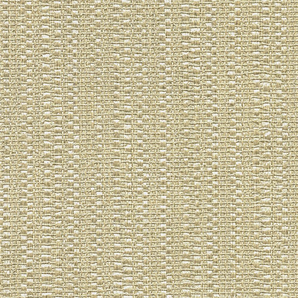 Warner Textures by Brewster 2758-8035 Biwa Gold Vertical Weave Wallpaper