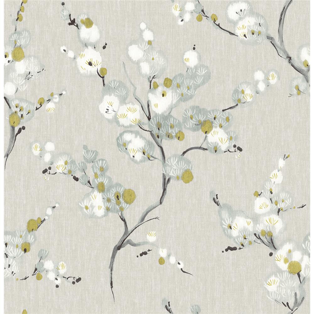 A-Street Prints by Brewster 2764-24308 Mistral Bliss Blue Blossom Wallpaper