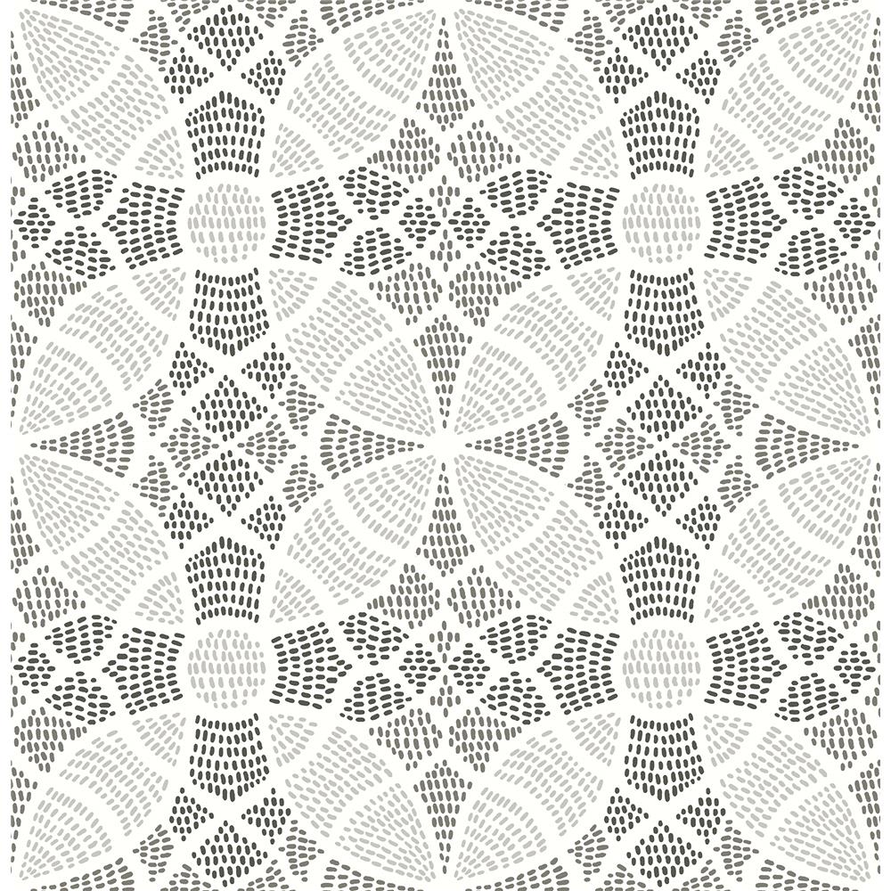 A-Street Prints by Brewster 2764-24336 Mistral Zazen Grey Geometric Wallpaper