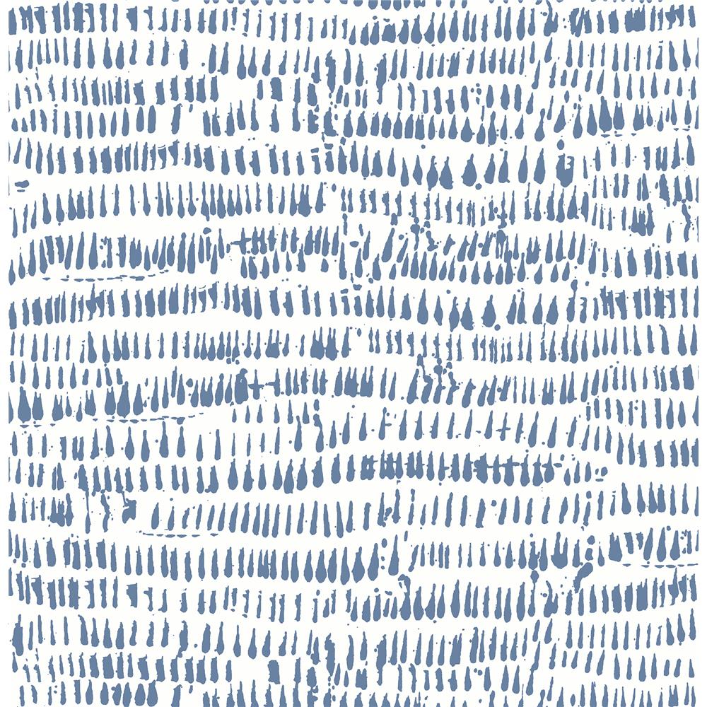 A-Street Prints by Brewster 2764-24357 Mistral Runes Blue Brushstrokes Wallpaper