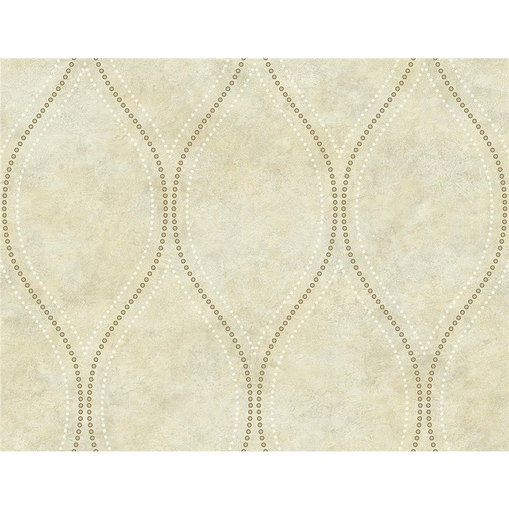 Kenneth James by Brewster 2765-BW40207 GeoTex Eira Beige Marble Ogee Wallpaper