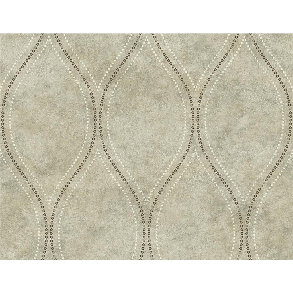 Kenneth James by Brewster 2765-BW40208 GeoTex Eira Light Brown Marble Ogee Wallpaper