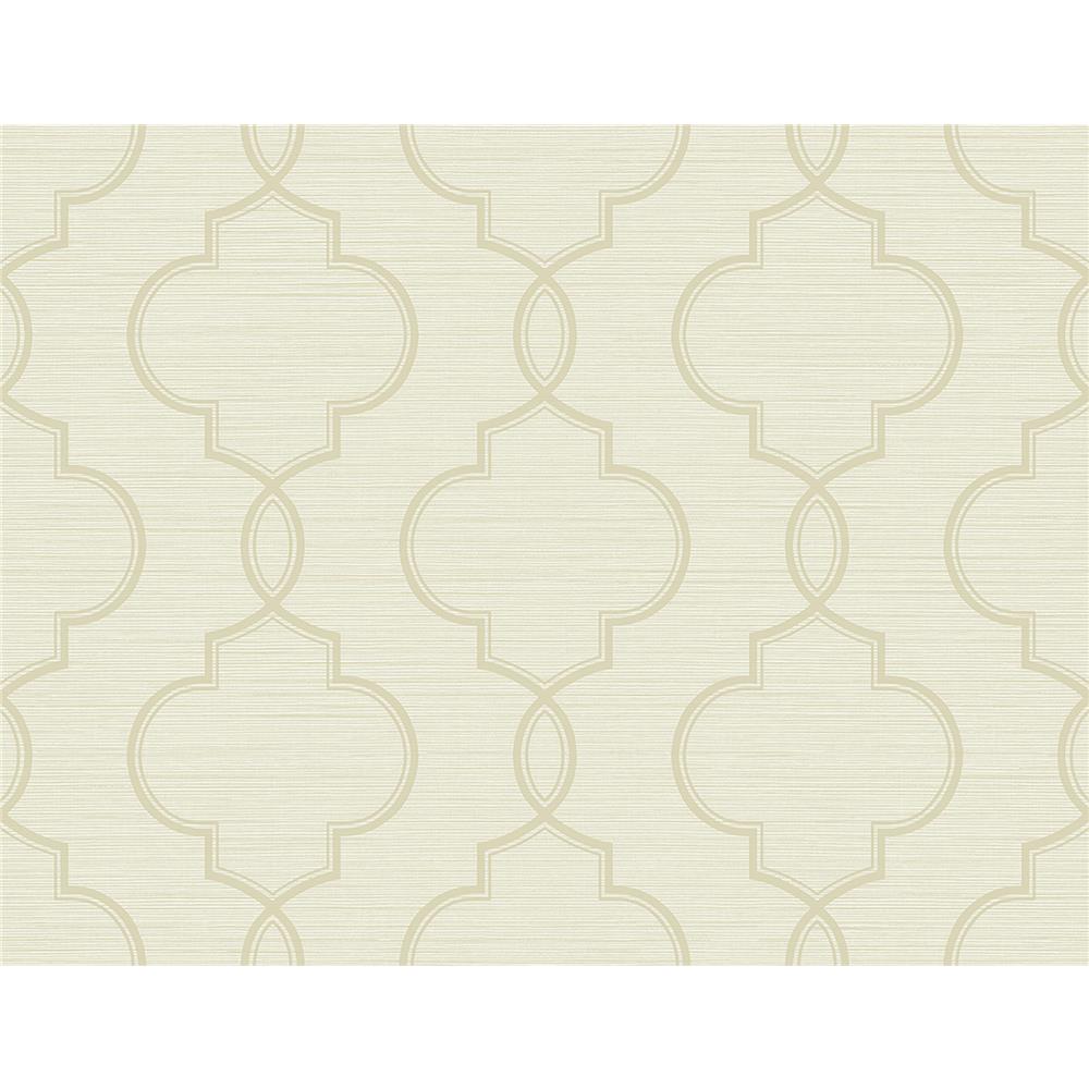 Kenneth James by Brewster 2765-BW40505 GeoTex Malo Cream Sisal Ogee Wallpaper