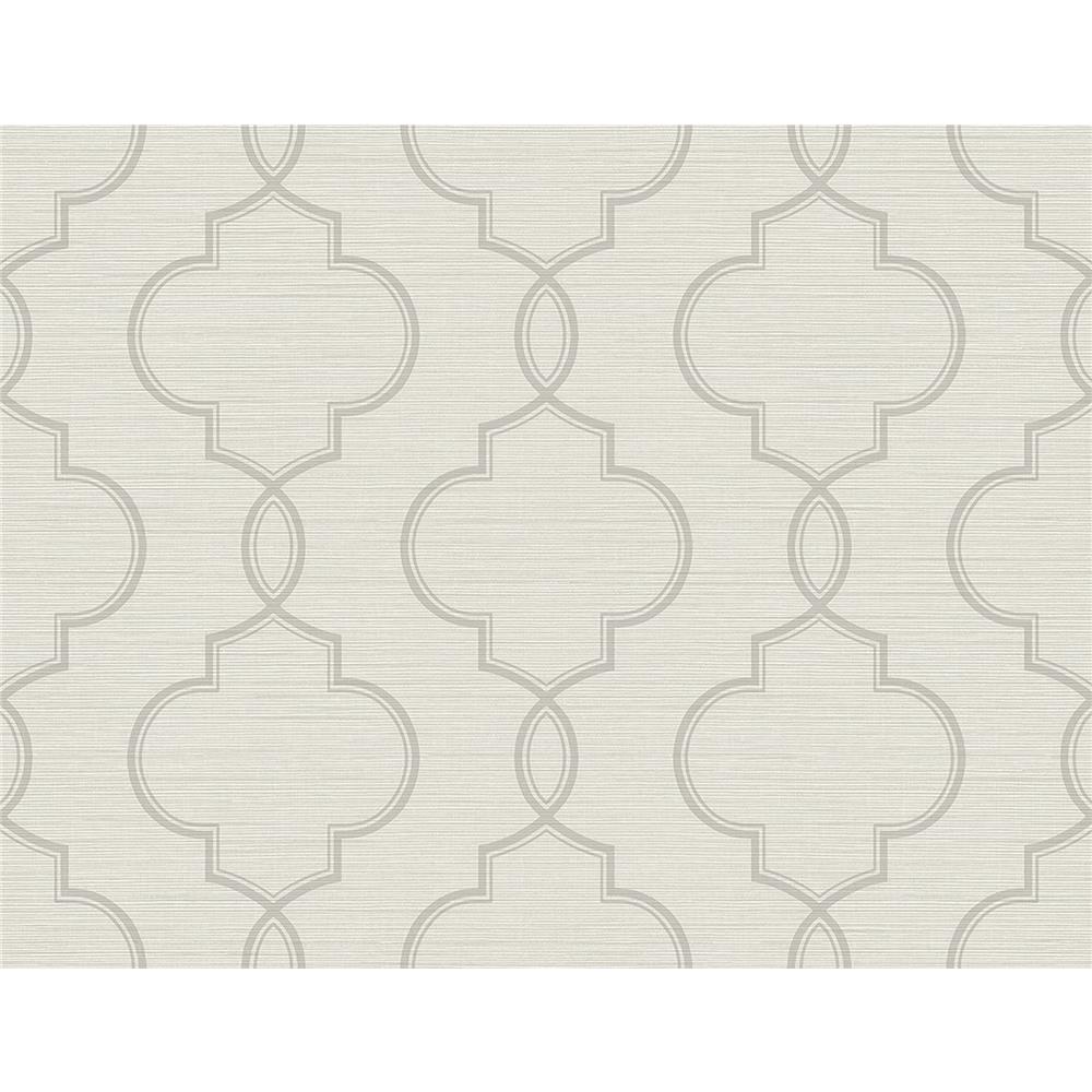 Kenneth James by Brewster 2765-BW40508 GeoTex Malo Light Grey Sisal Ogee Wallpaper