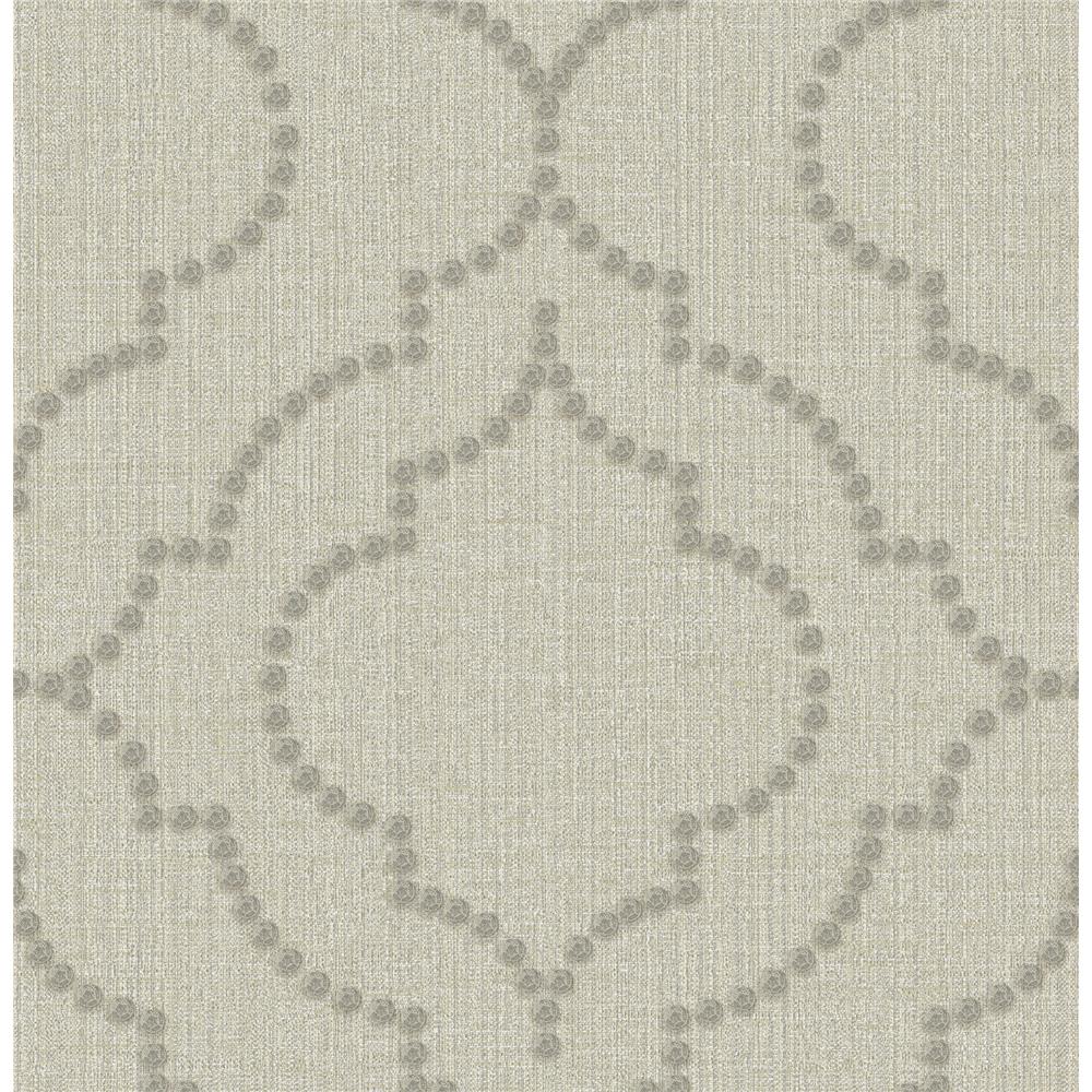 Brewster 2767-003356 Techniques & Finishes III Garett Wheat Quatrefoil Wallpaper