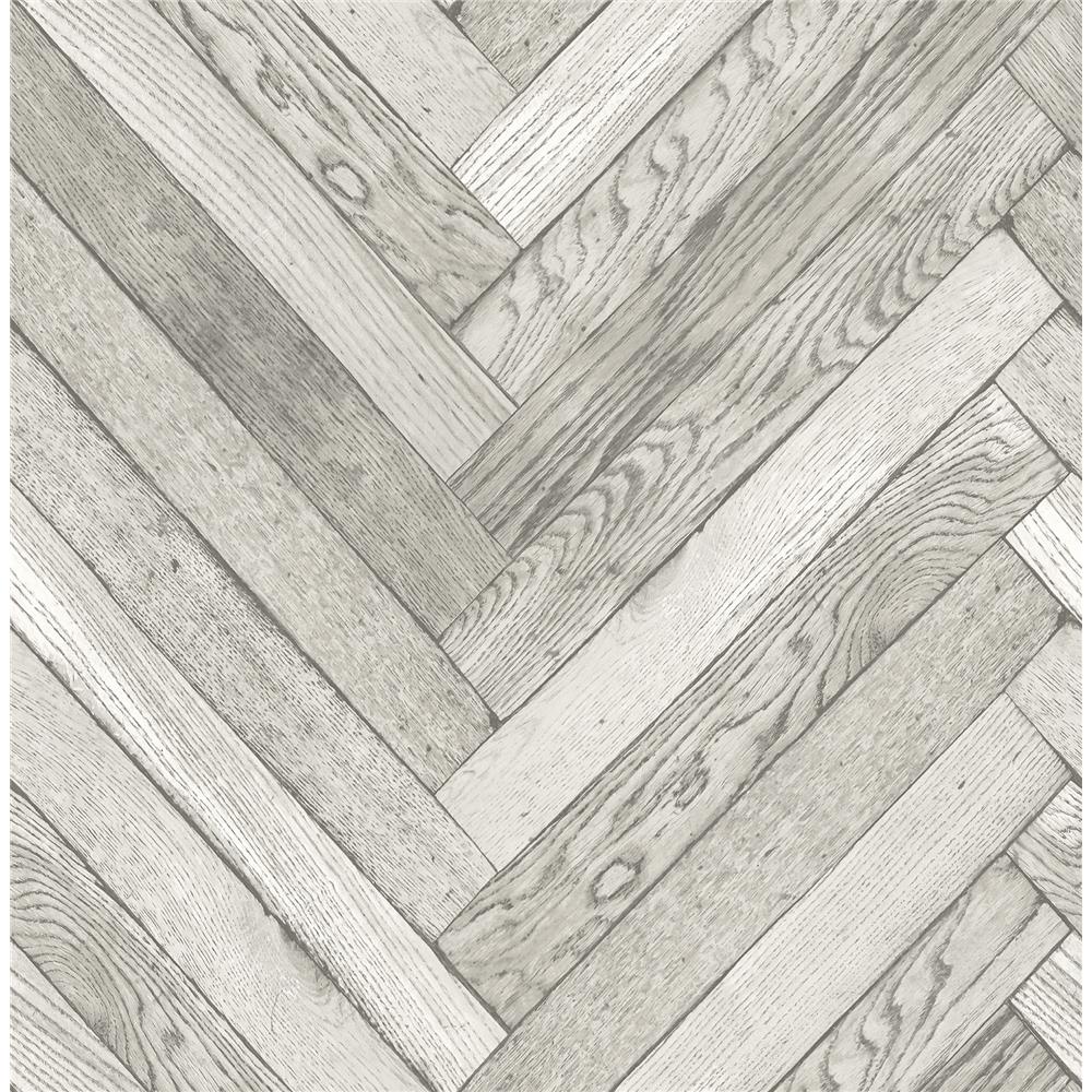 Brewster 2767-23754 Techniques & Finishes III Altadena Light Grey Diagonal Wood Wallpaper