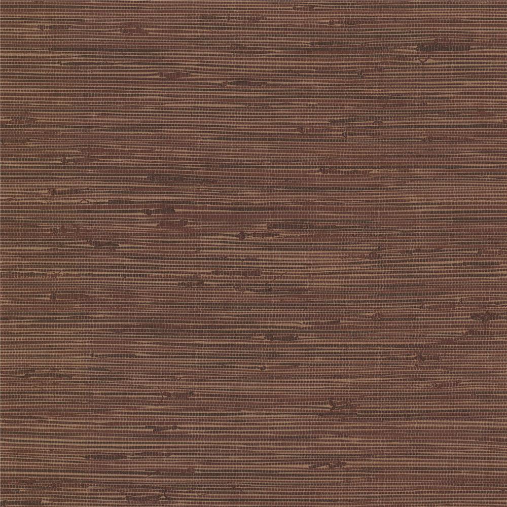 Brewster 2767-24417 Techniques & Finishes III Fiber Maroon Weave Texture Wallpaper