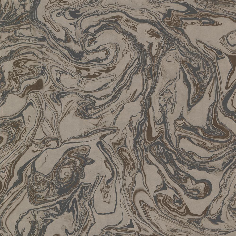 Brewster 2767-24457 Techniques & Finishes III Olympia Brown Marble Wallpaper