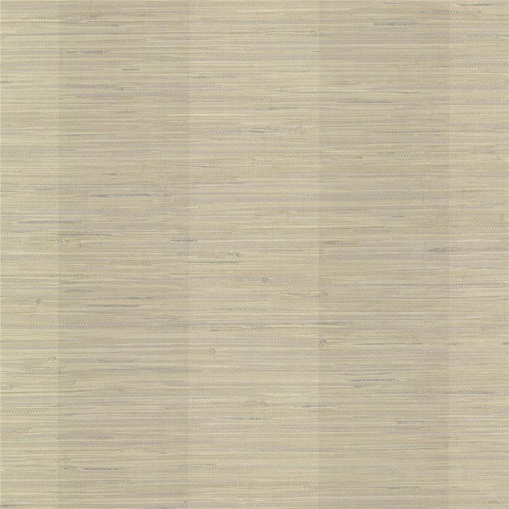 Brewster 2767-256015 Techniques & Finishes III Pasadena Grey Grasscloth Stripe Wallpaper