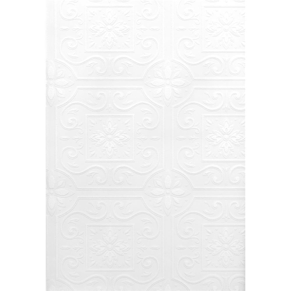 Brewster 2780-59001 Paintable Solutions V Ibold Paintable Tile Wallpaper