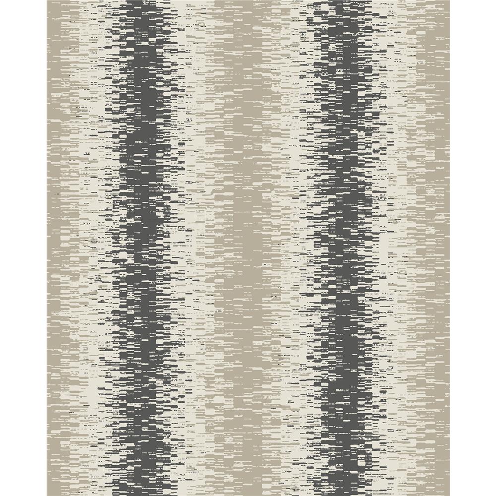A-Street Prints by Brewster 2782-24517 Habitat Quake Taupe Abstract Stripe Wallpaper