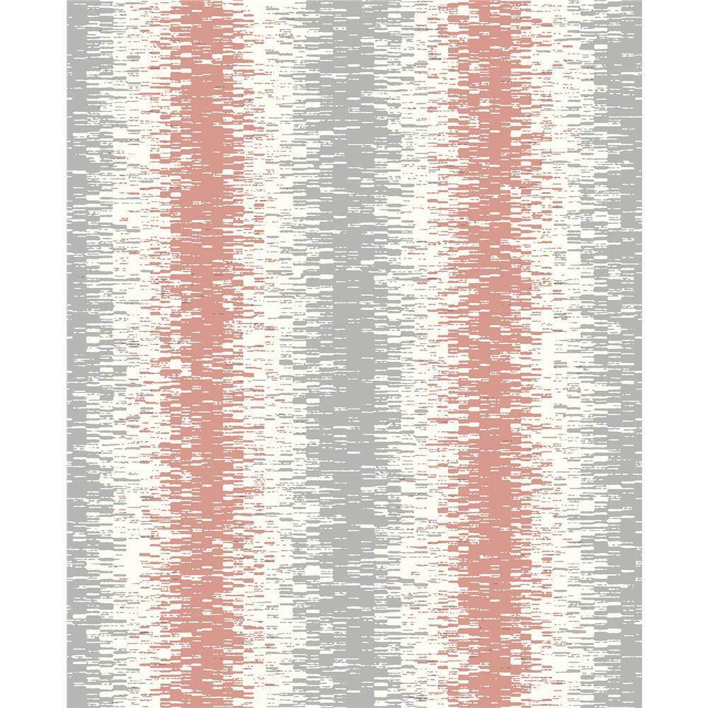 A-Street Prints by Brewster 2782-24518 Habitat Quake Coral Abstract Stripe Wallpaper