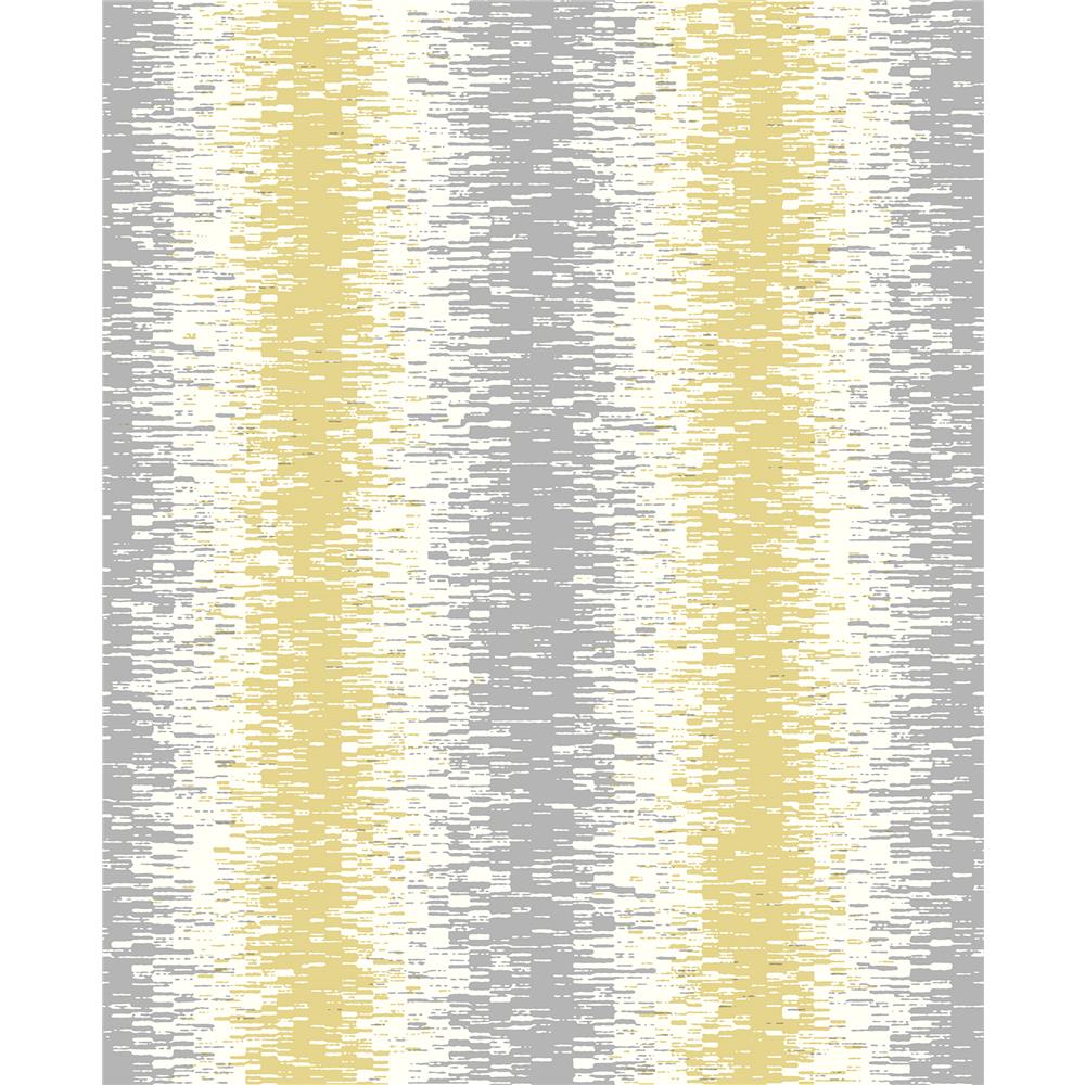 A-Street Prints by Brewster 2782-24520 Habitat Quake Yellow Abstract Stripe Wallpaper