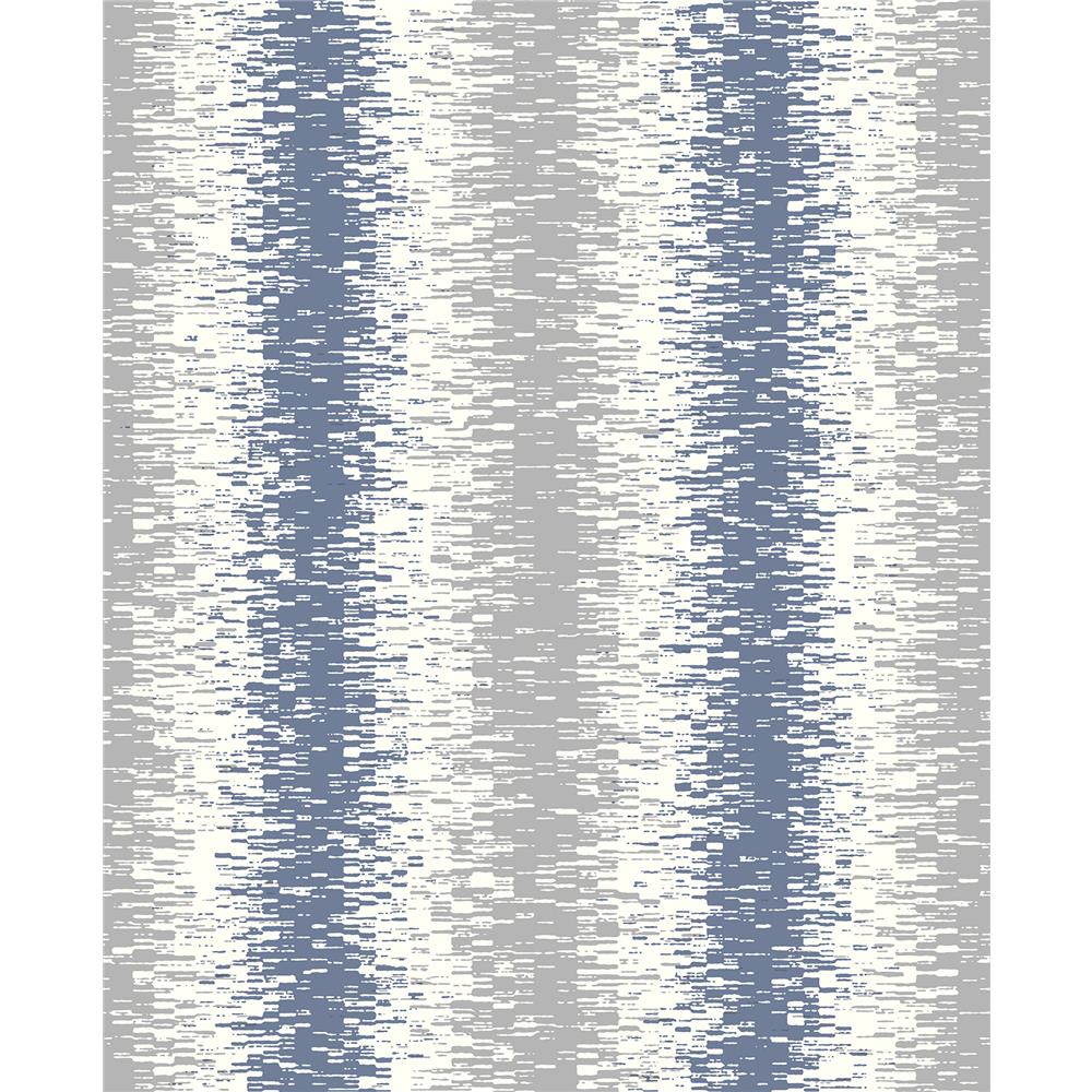 A-Street Prints by Brewster 2782-24521 Habitat Quake Blue Abstract Stripe Wallpaper
