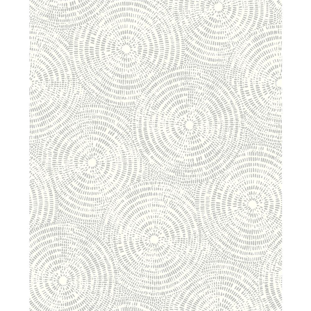 A-Street Prints by Brewster 2782-24523 Habitat Vatten Grey Shibori Wallpaper