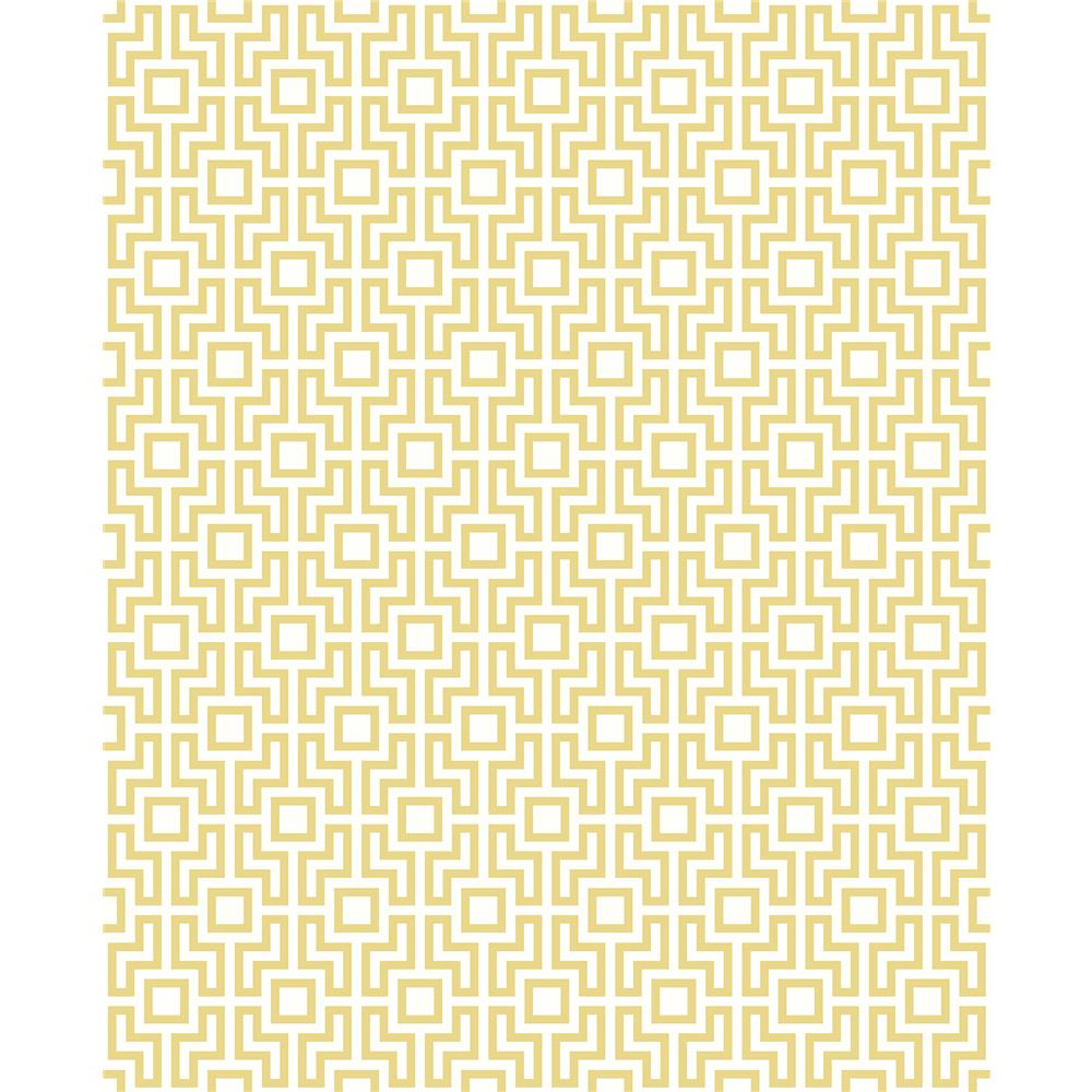 A-Street Prints by Brewster 2782-24534 Habitat Boxwood Yellow Geometric Wallpaper