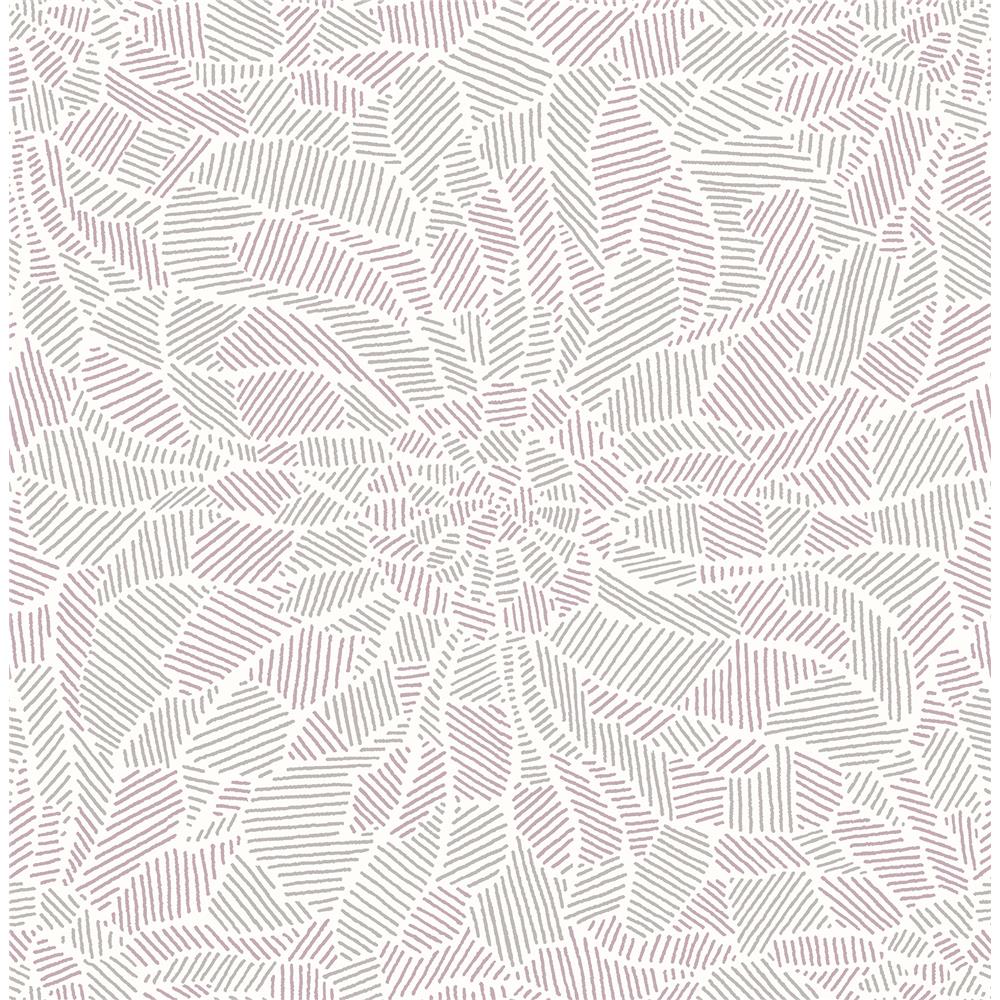 A-Street Prints by Brewster 2793-24719 Celadon Daydream Purple Abstract Floral Wallpaper