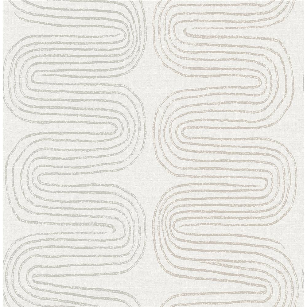 A-Street Prints by Brewster 2793-24742 Celadon Zephyr Grey Abstract Stripe Wallpaper