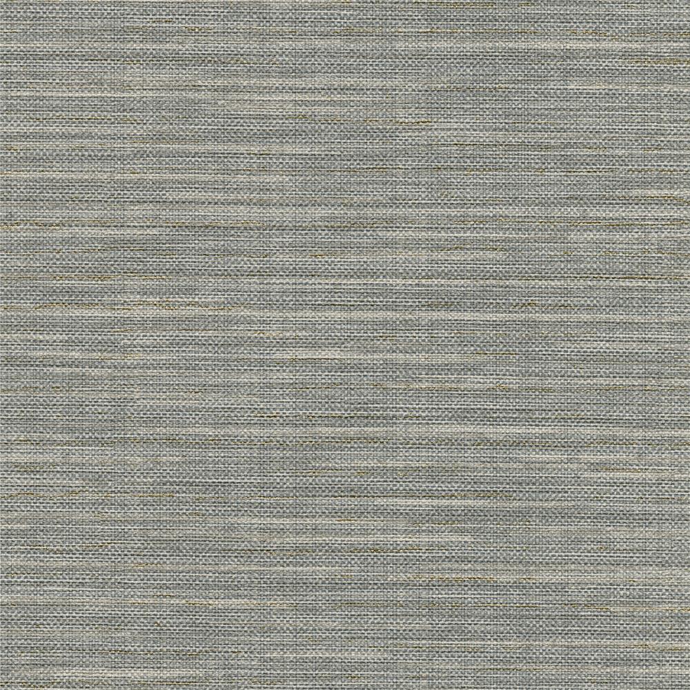 Warner Textures by Brewster 2807-8016 Warner Grasscloth Resource Bay Ridge Grey Linen Texture Faux Grasscloth Wallpaper