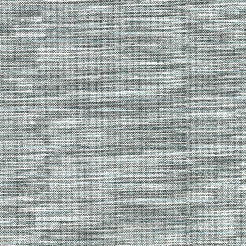Warner Textures by Brewster 2807-8017 Warner Grasscloth Resource Bay Ridge Blue Linen Texture Faux Grasscloth Wallpaper