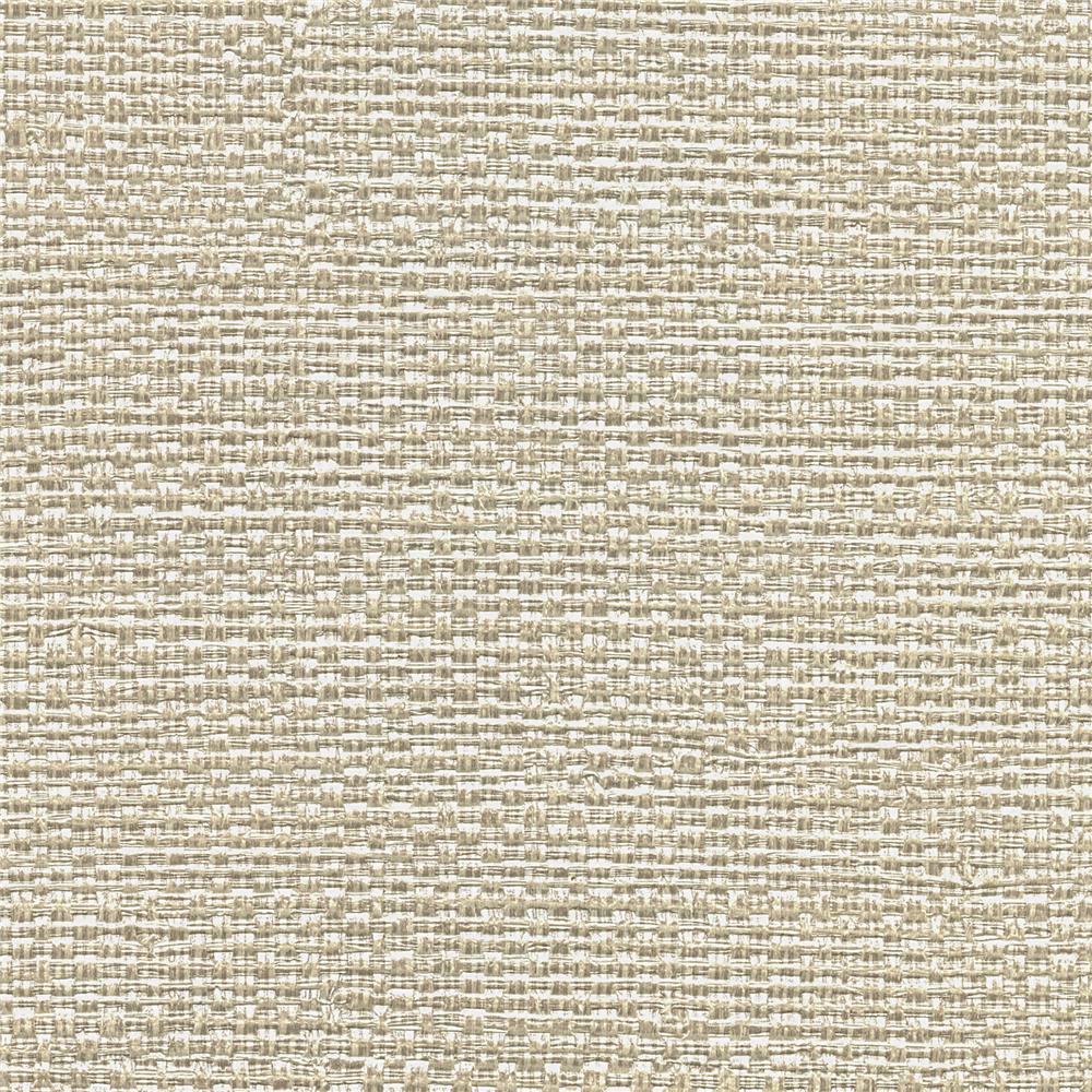 Warner Textures by Brewster 2807-8025 Warner Grasscloth Resource Bohemian Bling Pearl Woven Texture Faux Grasscloth Wallpaper
