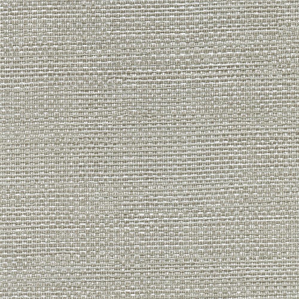 Warner Textures by Brewster 2807-8026 Warner Grasscloth Resource Bohemian Bling Pewter Woven Texture Faux Grasscloth Wallpaper