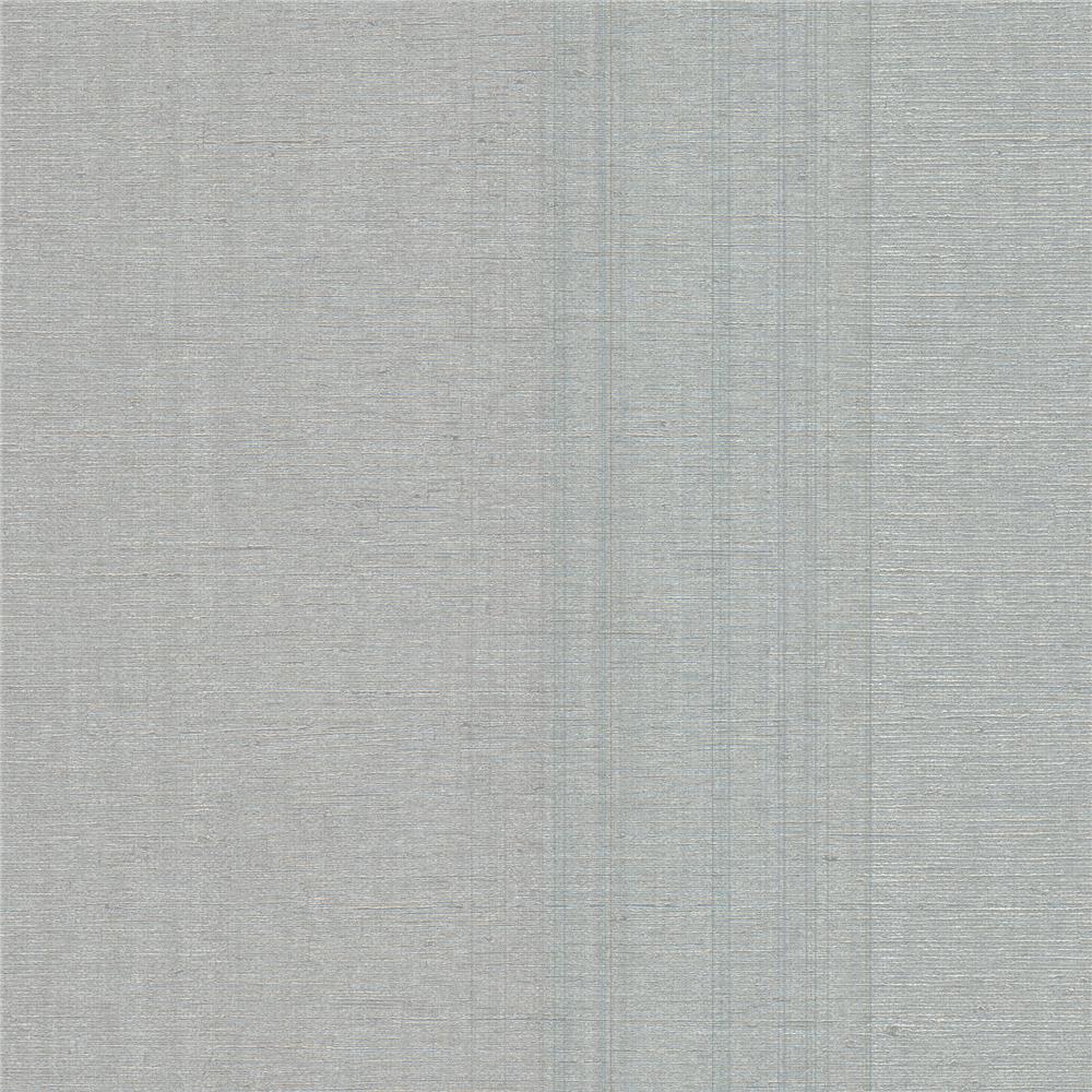 Warner Textures by Brewster 2807-87902 Warner Grasscloth Resource Aspero Silver Faux Silk Wallpaper