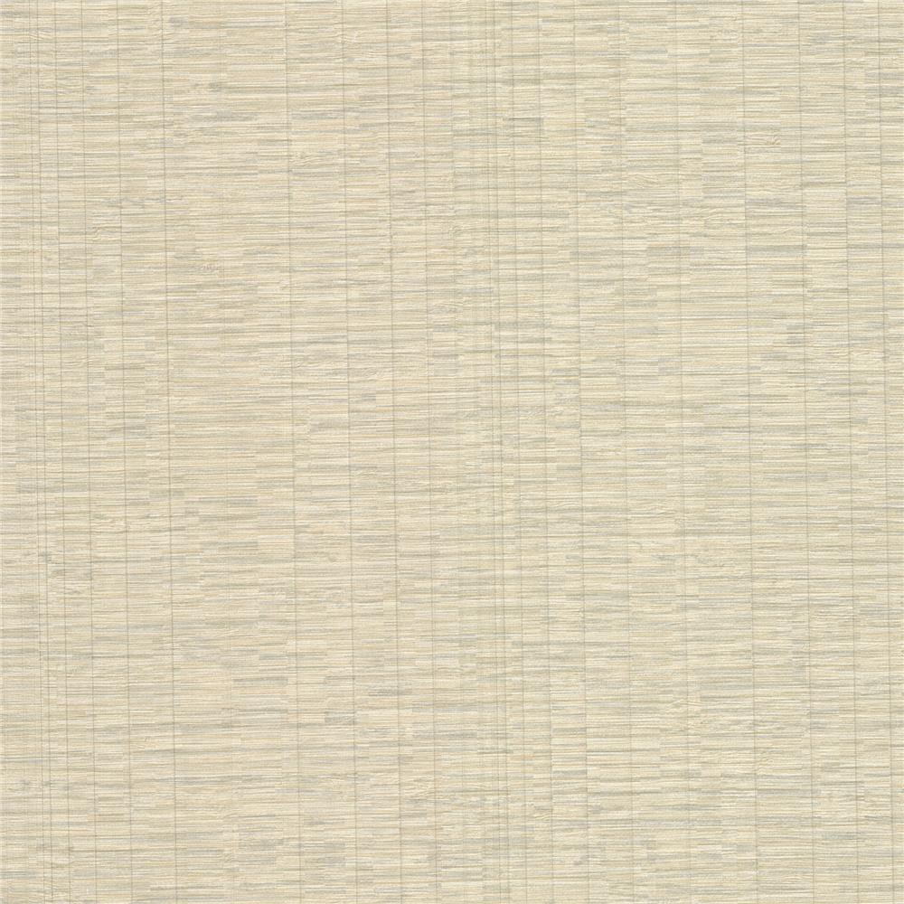 Warner Textures by Brewster 2807-87957 Warner Grasscloth Resource Pembrooke Beige Stripe Faux Grasscloth Wallpaper