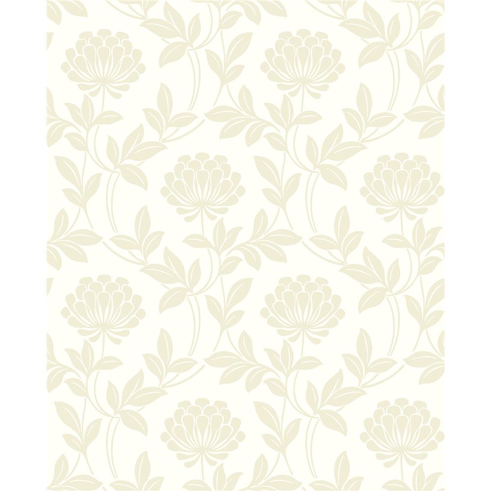 Advantage by Brewster 2810-87716 Tradition Ogilvy Bone Floral Wallpaper