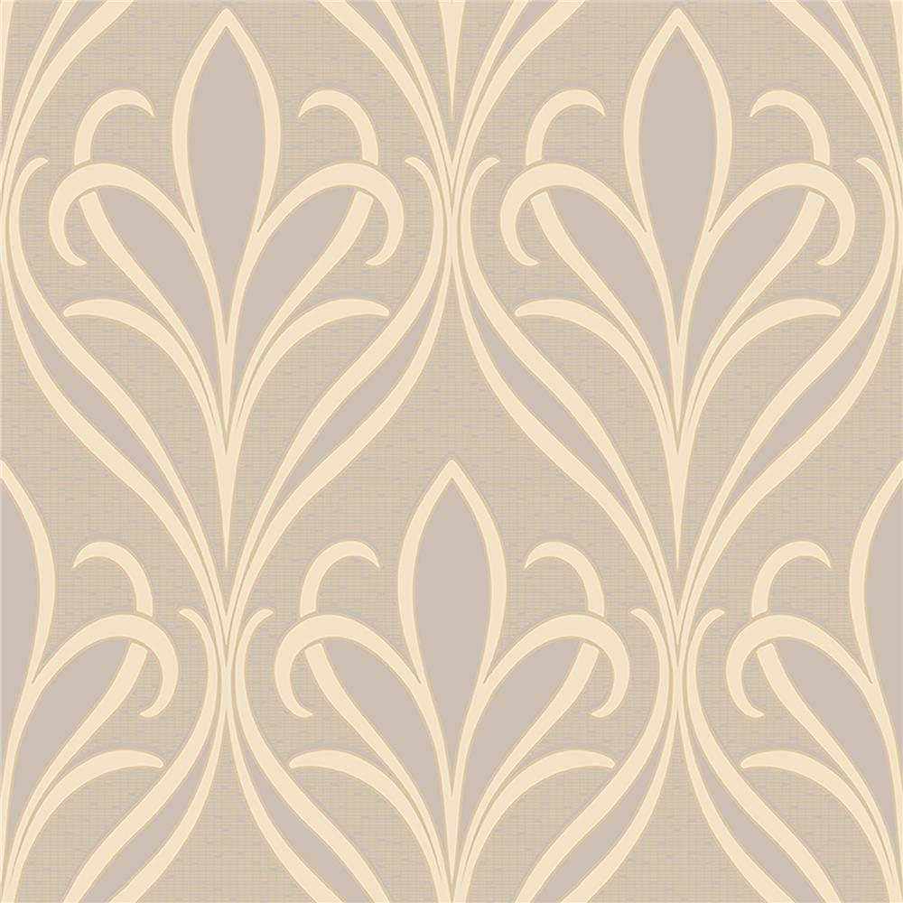 Advantage by Brewster 2810-XSS0506 Tradition Vivian Grey Nouveau Damask Wallpaper