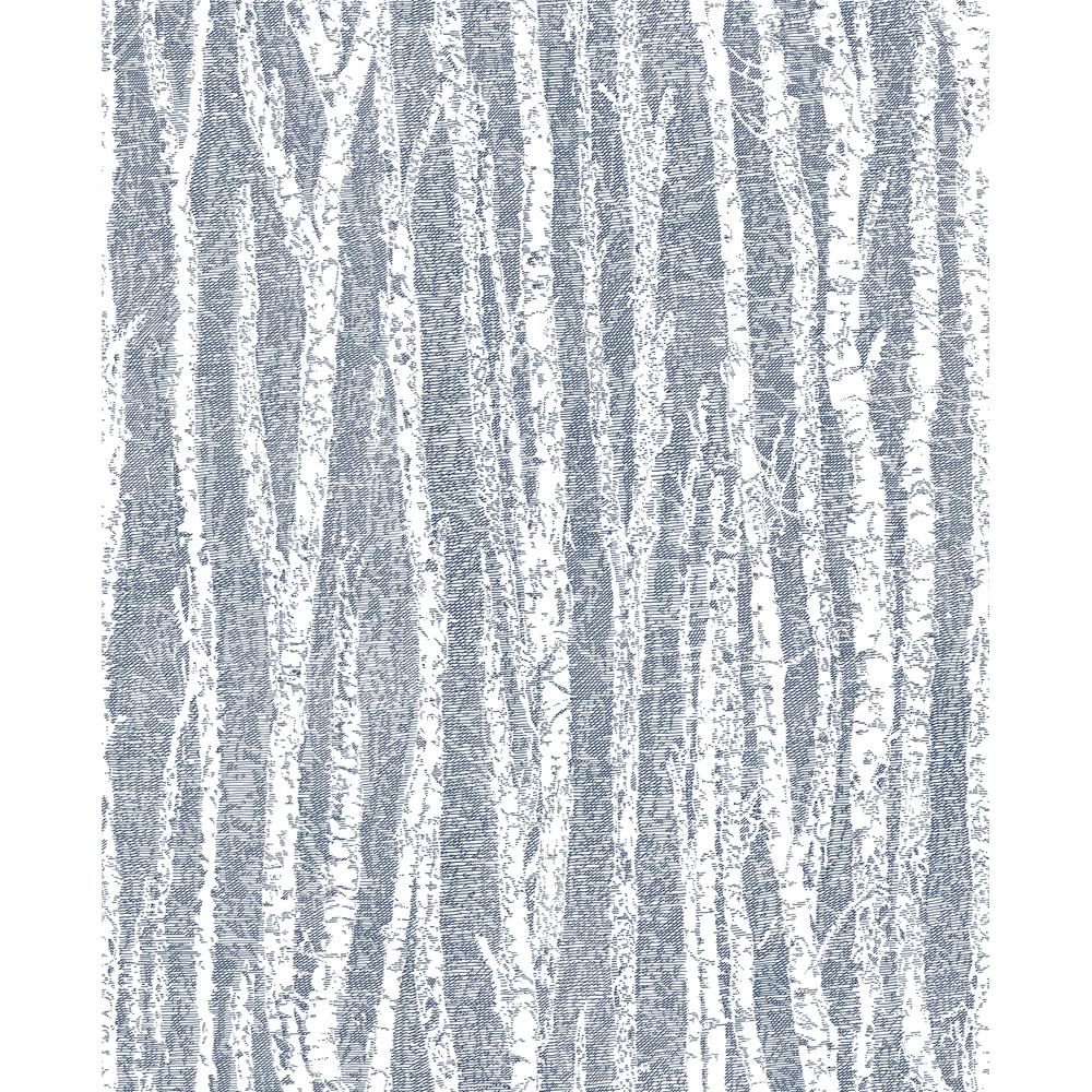 Advantage by Brewster 2811-24581 Nature Toyon Blue Birch Tree Wallpaper