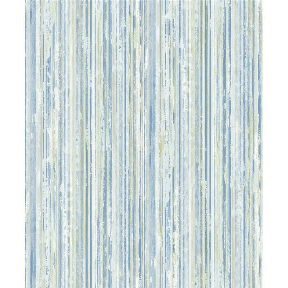 Advantage by Brewster 2812-BLW20404 Surfaces Savanna Blue Stripe Wallpaper