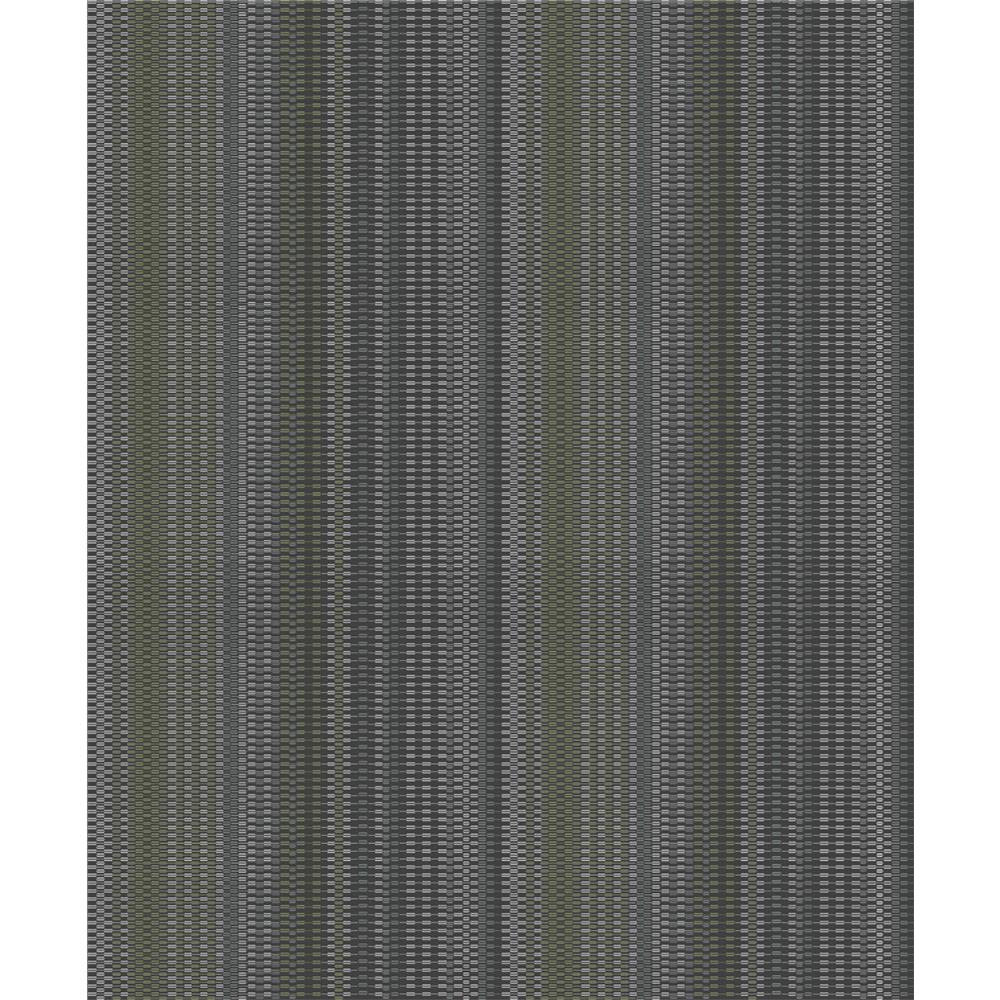 Advantage by Brewster 2812-LH00728 Surfaces Morgen Charcoal Stripe Wallpaper