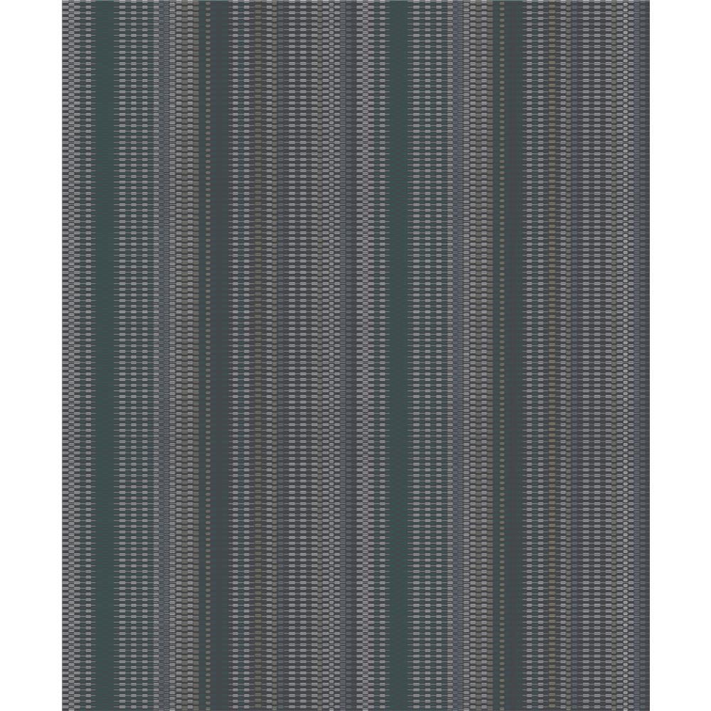 Advantage by Brewster 2812-LH00740 Surfaces Morgen Navy Stripe Wallpaper