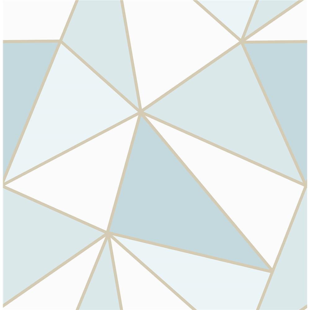 Advantage by Brewster 2814-24978 Apex Blue Geometric Wallpaper