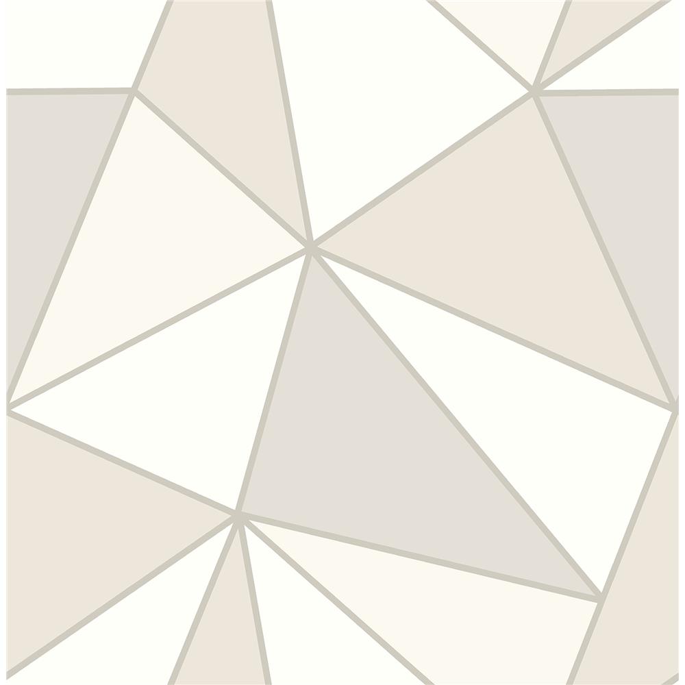 Advantage by Brewster 2814-24981 Apex Taupe Geometric Wallpaper