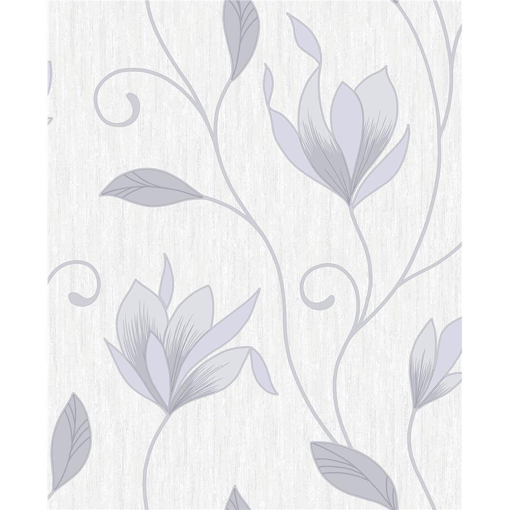 Advantage by Brewster 2814-M0852 Gallagher Ivory Floral Trail Wallpaper