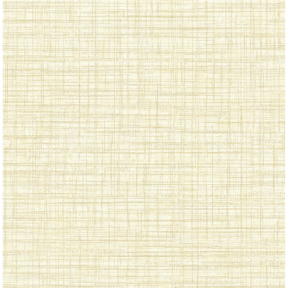 A-Street Prints by Brewster 2821-24275 Folklore Mendocino Light Yellow Linen Wallpaper