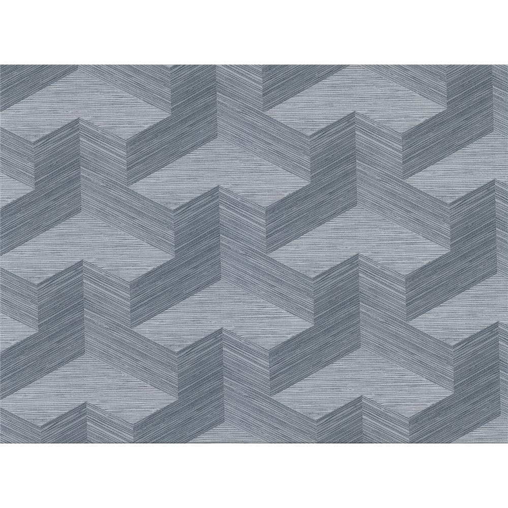 A-Street Prints by Brewster 2829-82064 Fibers Y Knot Slate Geometric Texture Wallpaper