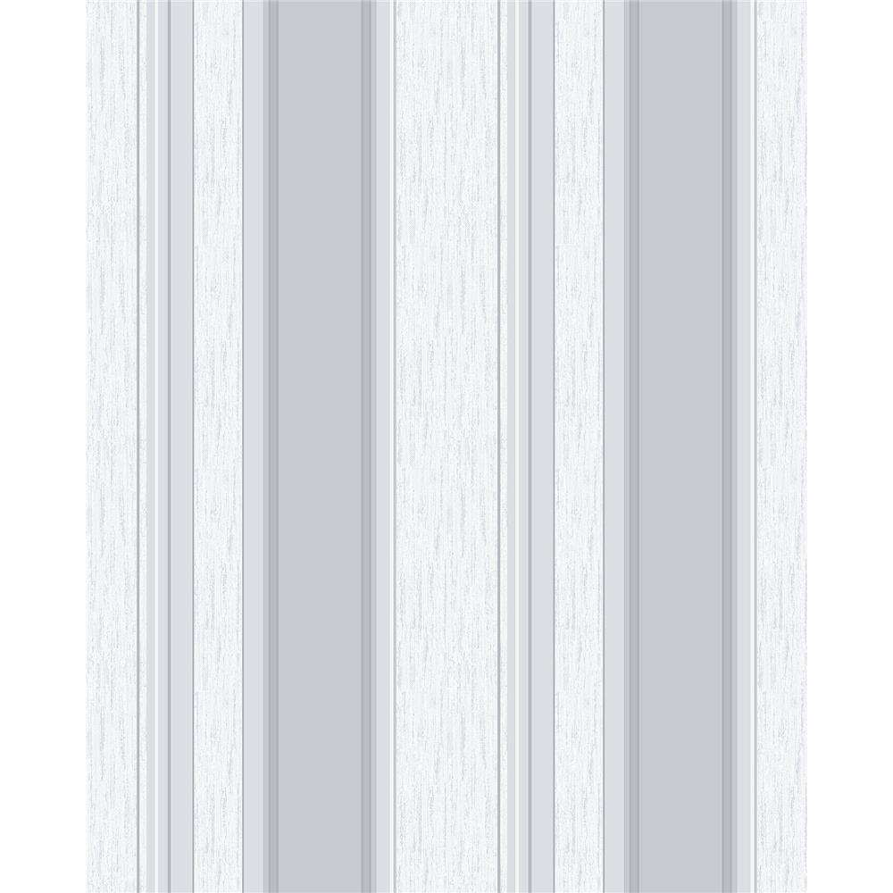 Advantage by Brewster 2834-M0853 Advantage Metallics Mirabelle Silver Stripe Wallpaper