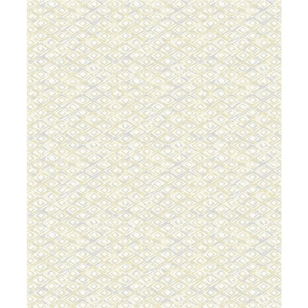 Decorline by Brewster 2838-IH2201 Vista Delilah Light Yellow Diamond Wallpaper