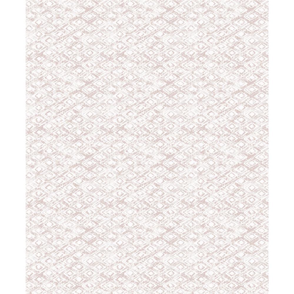 Decorline by Brewster 2838-IH2204 Vista Delilah Peach Diamond Wallpaper