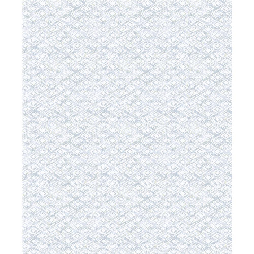 Decorline by Brewster 2838-IH2206 Vista Delilah Light Blue Diamond Wallpaper