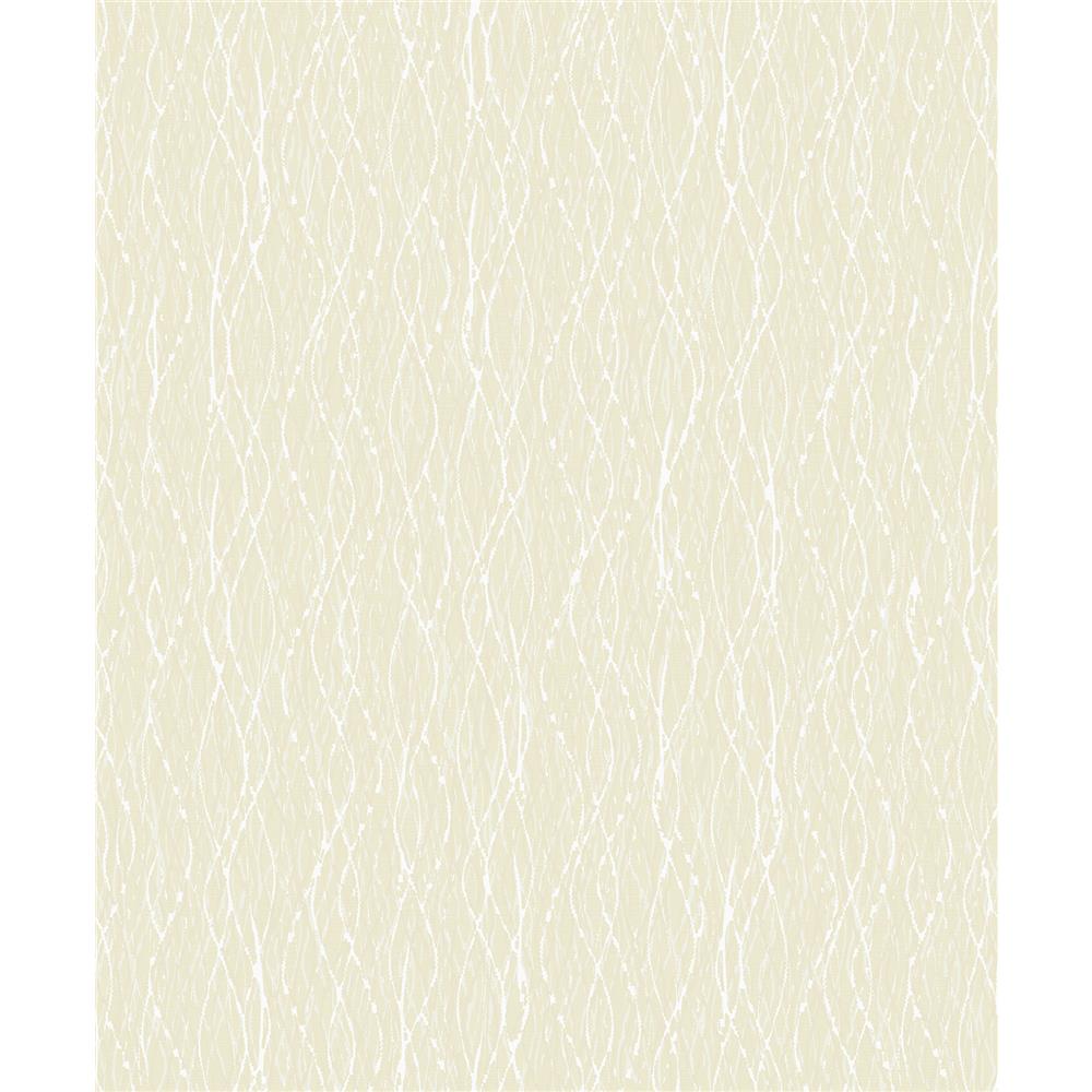 Decorline by Brewster 2838-IH2222 Vista Quinn Light Yellow Twist Wallpaper
