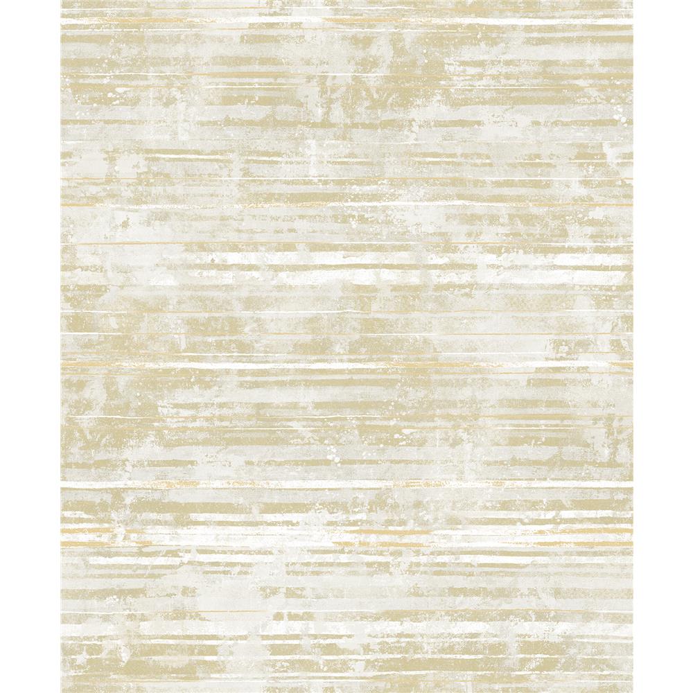 Decorline by Brewster 2838-IH2251 Vista Makayla Light Yellow Stripe Wallpaper