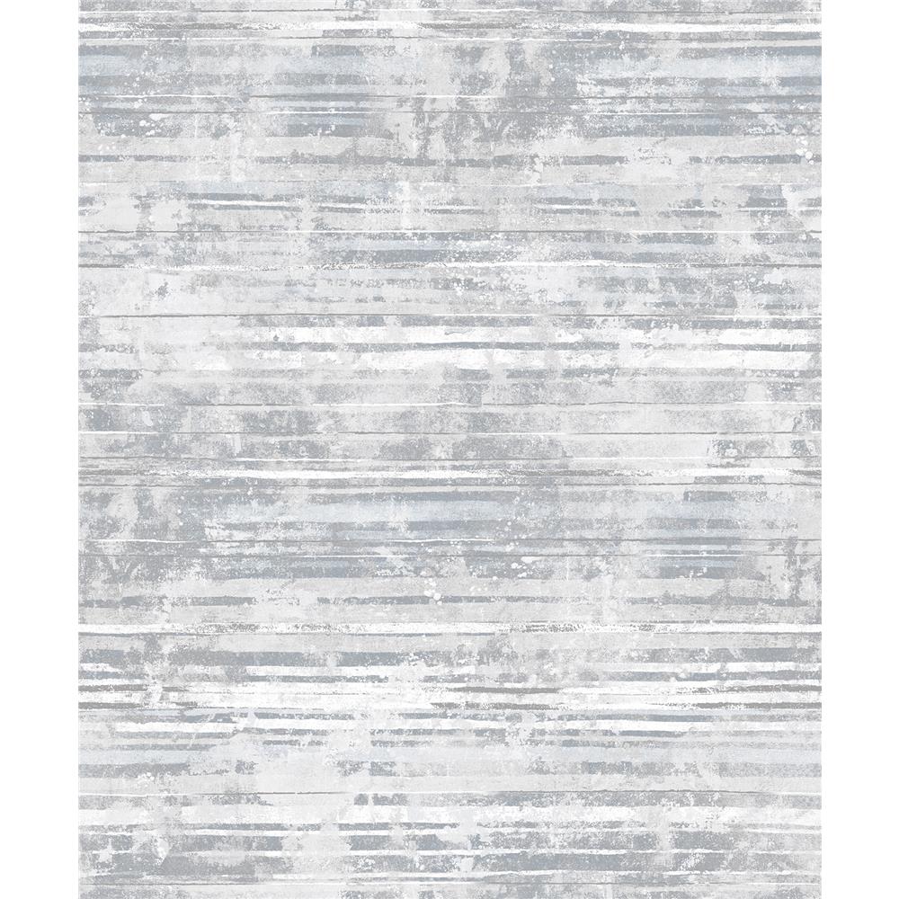 Decorline by Brewster 2838-IH2253 Vista Makayla Grey Distressed Stripe Wallpaper