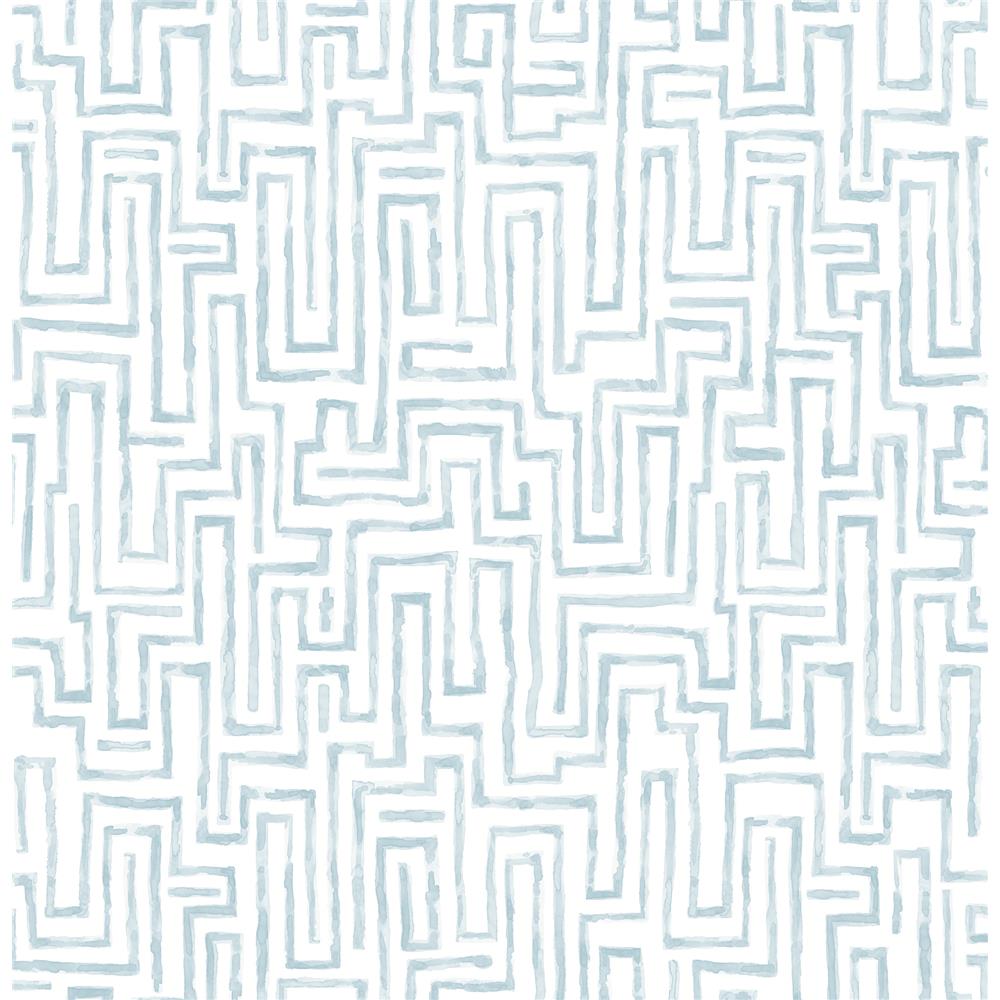 A-Street Prints by Brewster 2861-25701 Ramble Blue Geometric Wallpaper