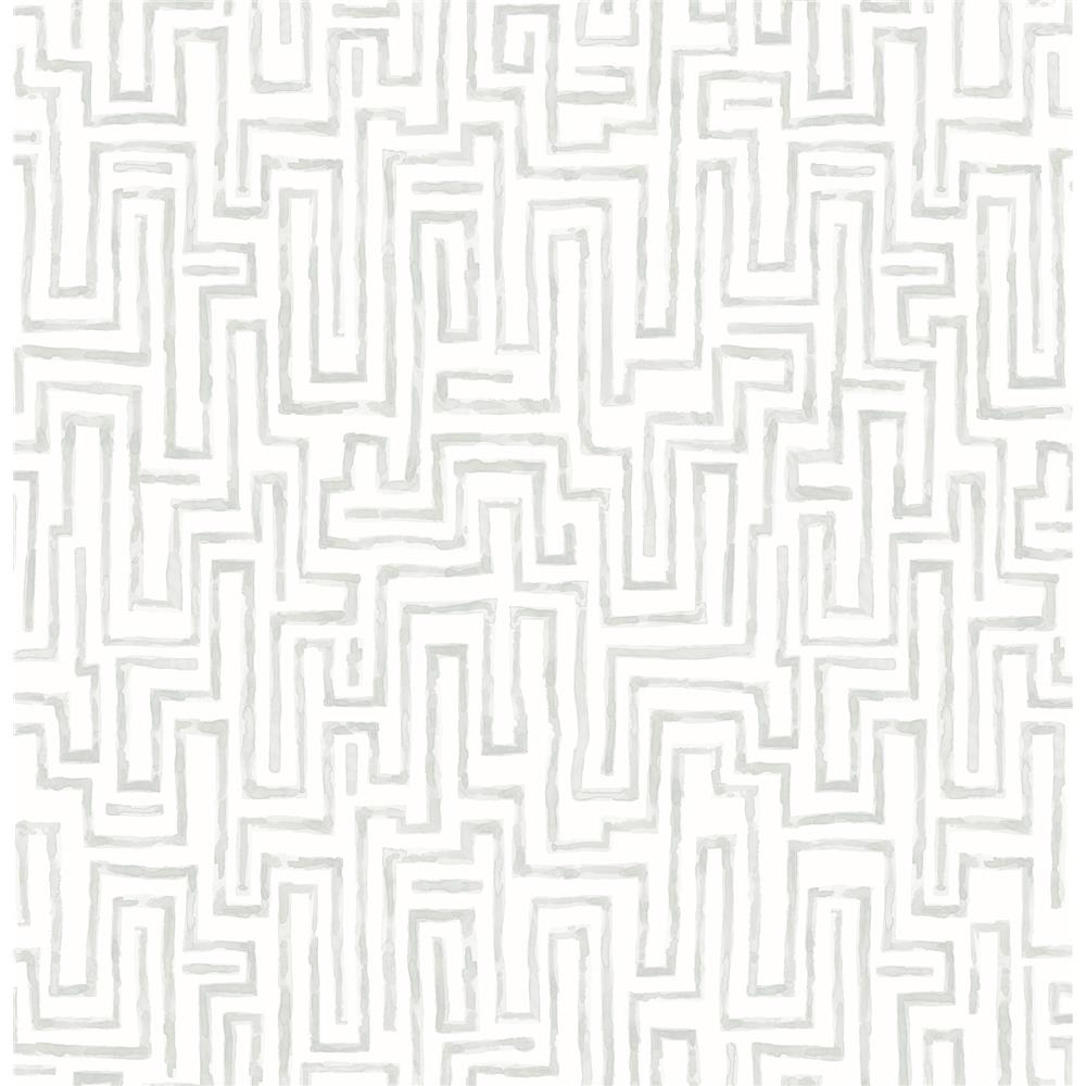 A-Street Prints by Brewster 2861-25703 Ramble Grey Geometric Wallpaper