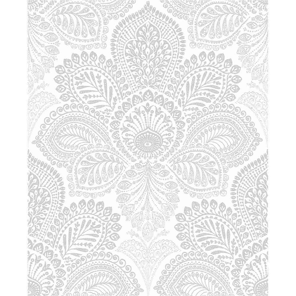 A-Street Prints by Brewster 2861-25730 Triumph Off-White Medallion Wallpaper