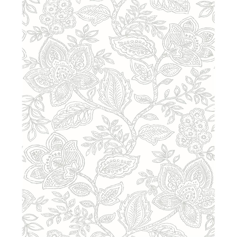 A-Street Prints by Brewster 2861-25733 Larkin Grey Floral Wallpaper